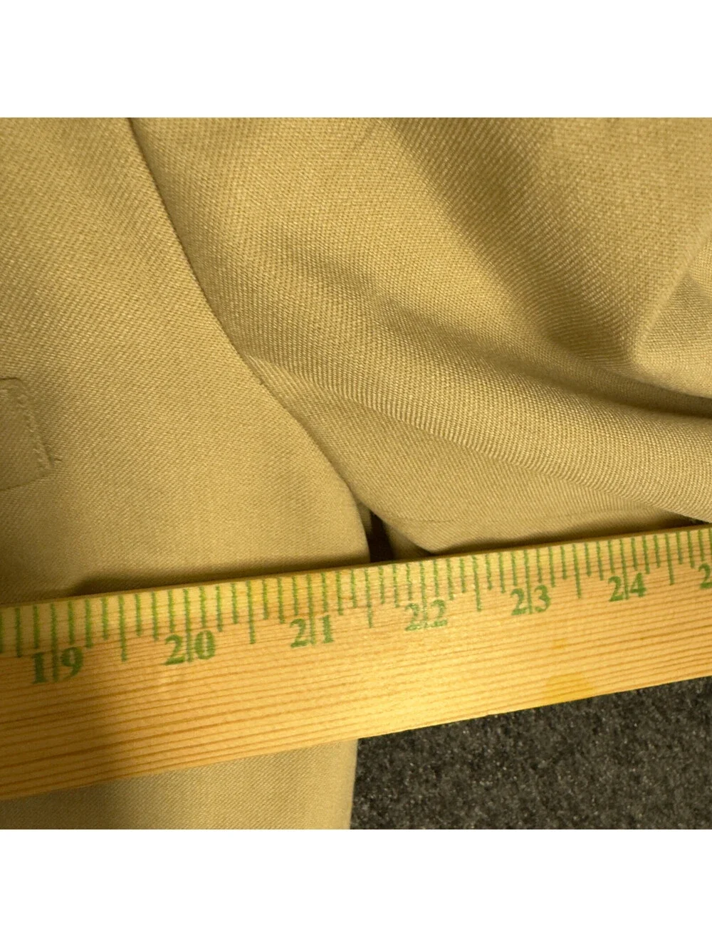Pronto Uomo Blazer Men 44 Beige Button Up Collared Long Sleeve Wool Pockets